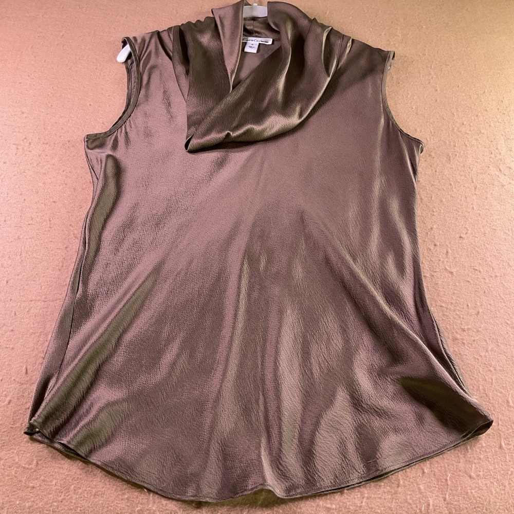 Kenneth Cole Women's Blouse Top Size 12 Sleeveless Bronze